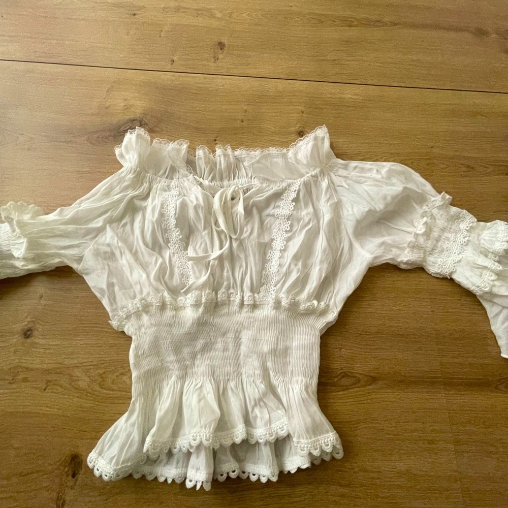 “ Storets “ White Ruffle Shirt